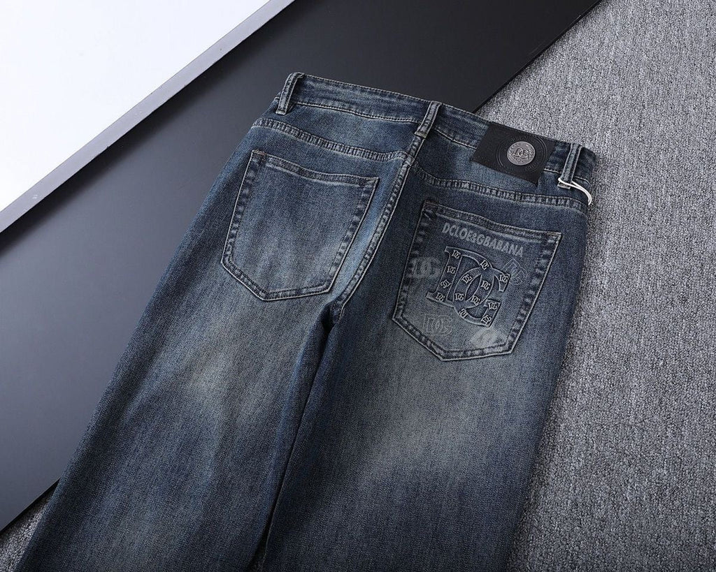 Dolce & Gabbana DG VIBE3 Embroidered Logo Slim Fit Jeans