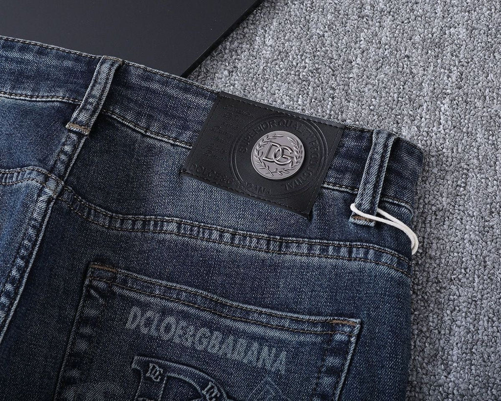 Dolce & Gabbana DG VIBE3 Embroidered Logo Slim Fit Jeans