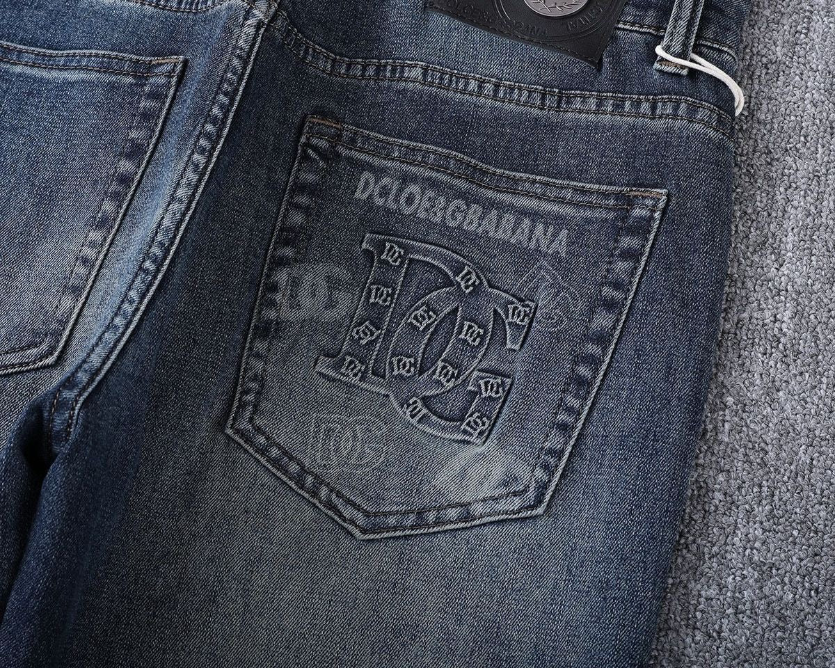 Dolce & Gabbana DG VIBE3 Embroidered Logo Slim Fit Jeans