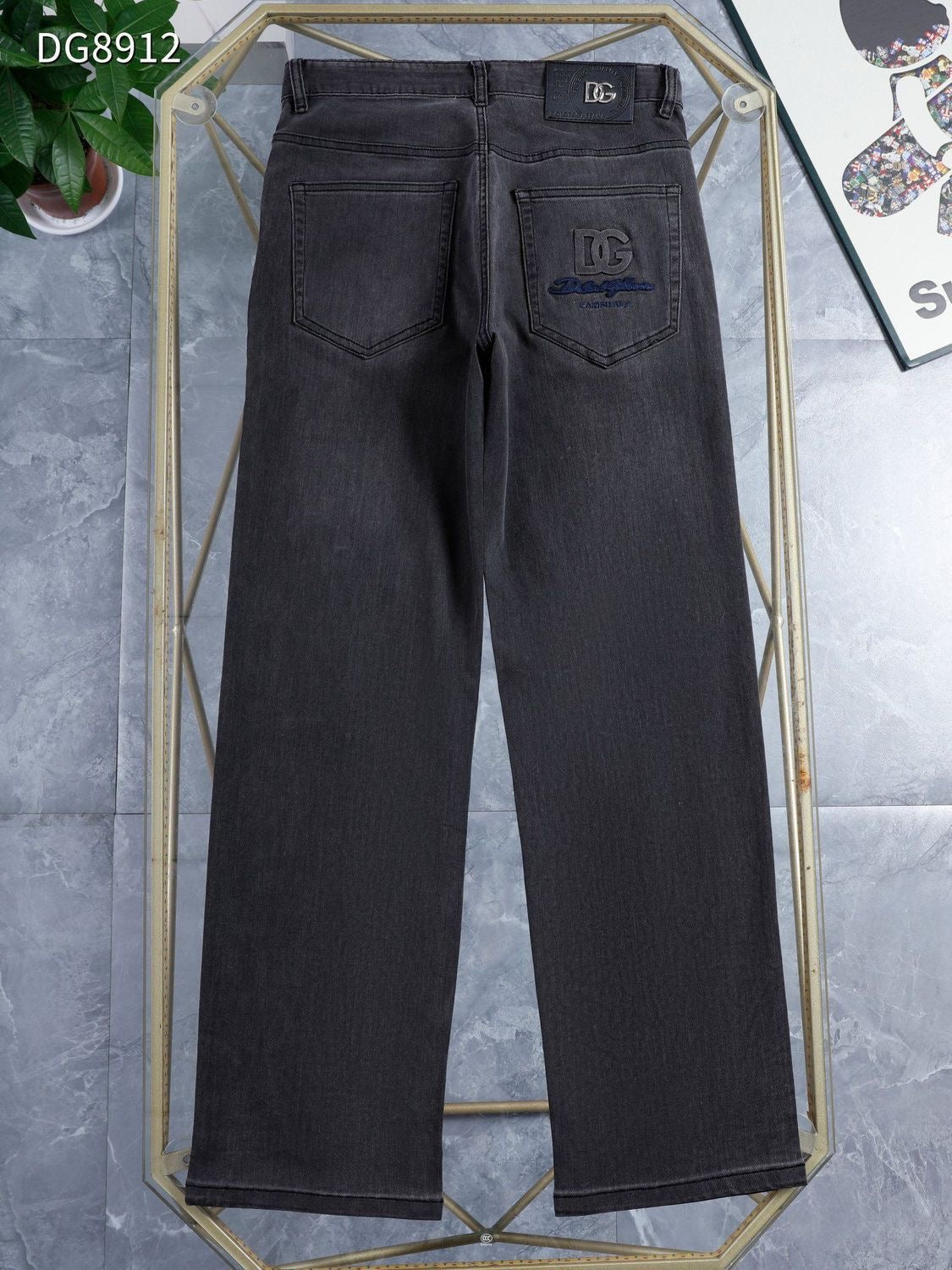 Dolce & Gabbana DG VIBE3 Embroidered Logo Slim Fit Jeans