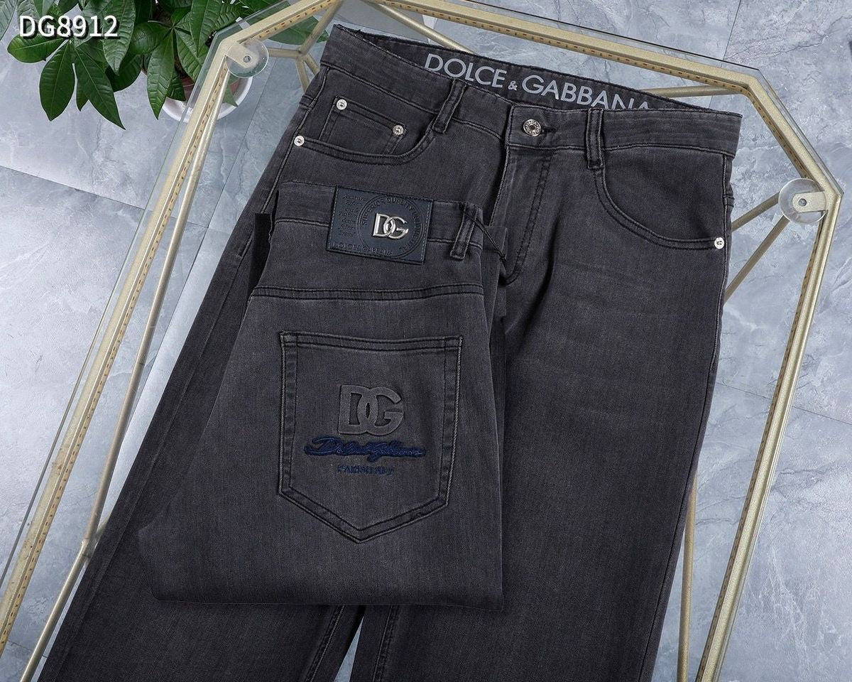 Dolce & Gabbana DG VIBE3 Embroidered Logo Slim Fit Jeans