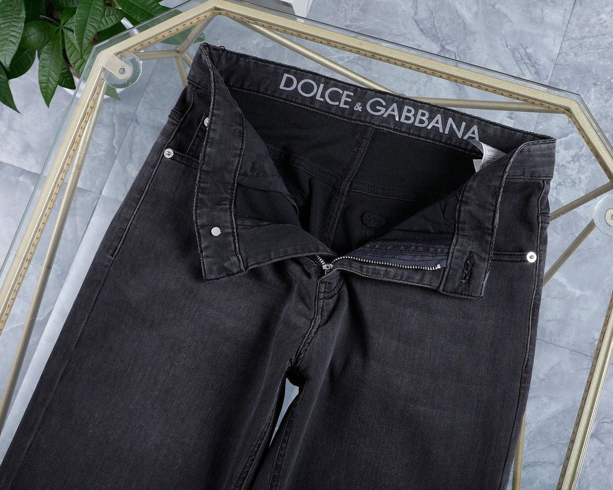 Dolce & Gabbana DG VIBE3 Embroidered Logo Slim Fit Jeans