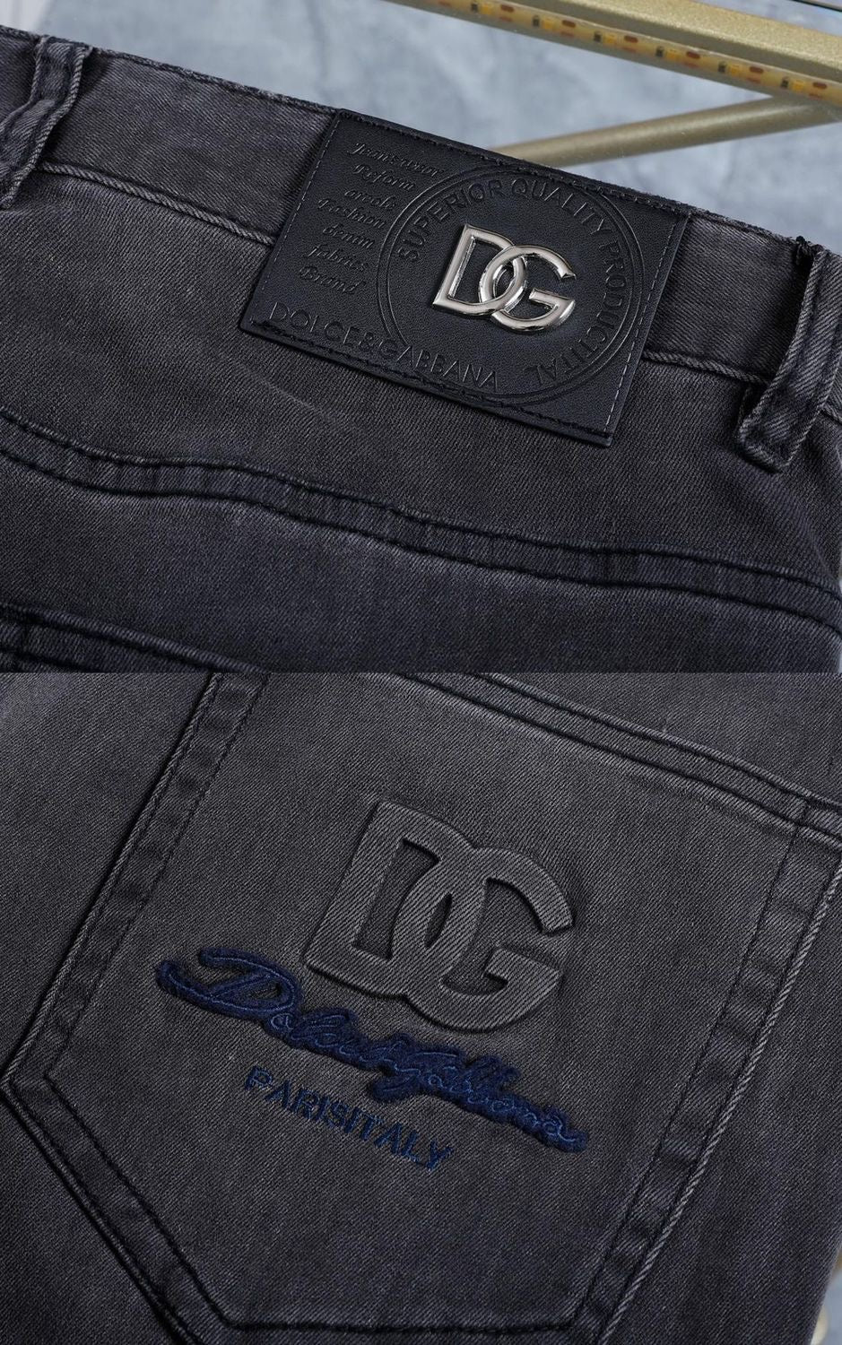 Dolce & Gabbana DG VIBE3 Embroidered Logo Slim Fit Jeans