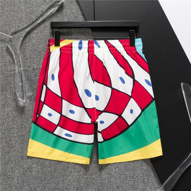 Dolce & Gabbana DG Colorblock Graphic Print Beach Shorts
