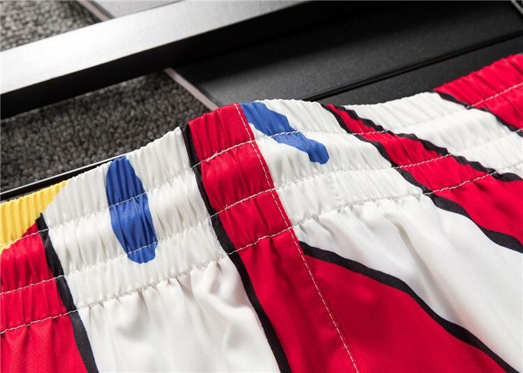 Dolce & Gabbana DG Colorblock Graphic Print Beach Shorts