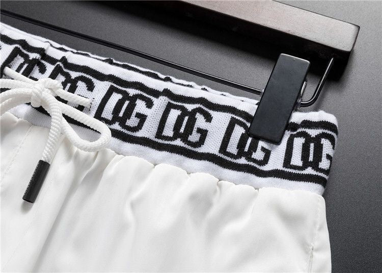 Dolce & Gabbana DG Colorblock Graphic Print Beach Shorts