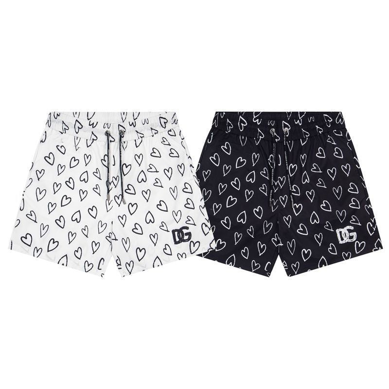 Dolce & Gabbana DG Colorblock Graphic Print Beach Shorts
