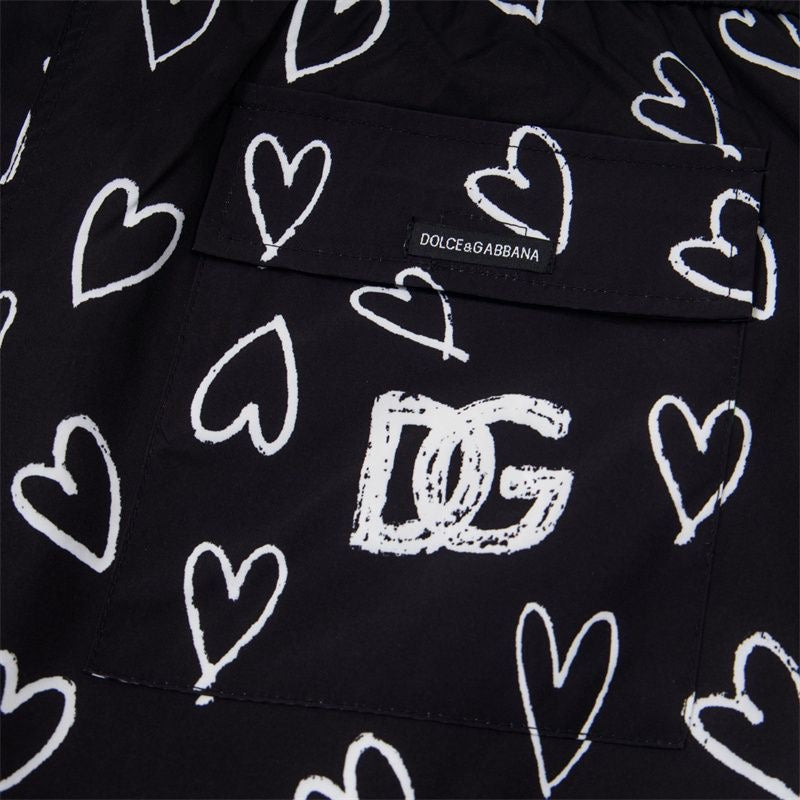 Dolce & Gabbana DG Colorblock Graphic Print Beach Shorts