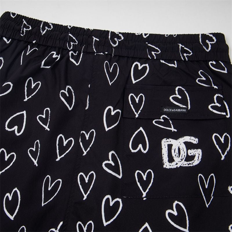 Dolce & Gabbana DG Colorblock Graphic Print Beach Shorts