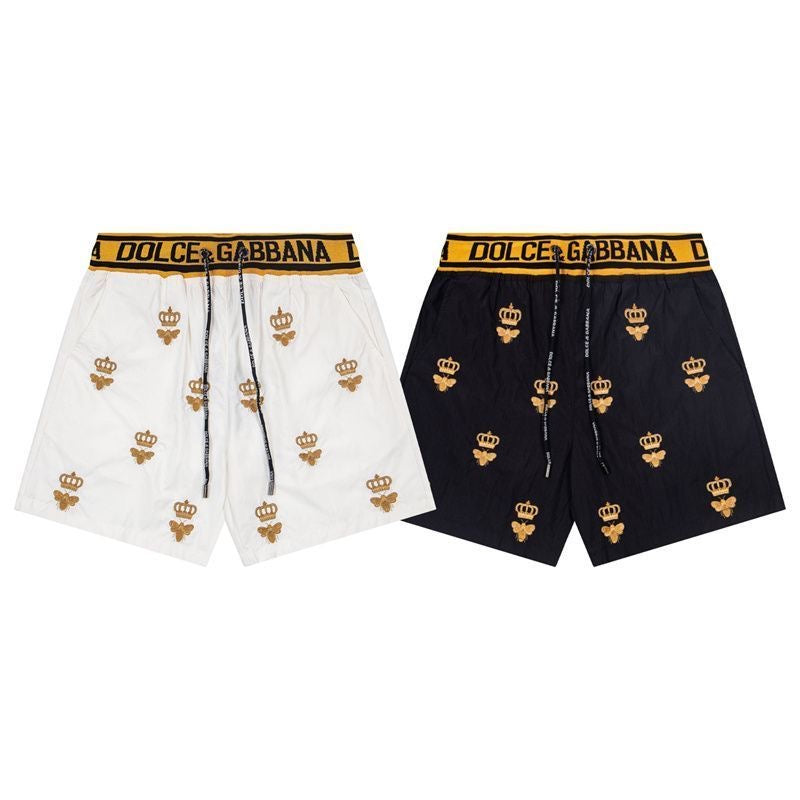 Dolce & Gabbana DG Colorblock Graphic Print Beach Shorts