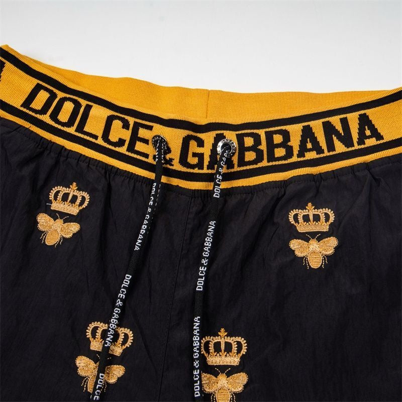 Dolce & Gabbana DG Colorblock Graphic Print Beach Shorts