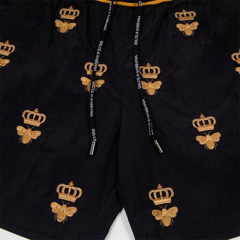 Dolce & Gabbana DG Colorblock Graphic Print Beach Shorts