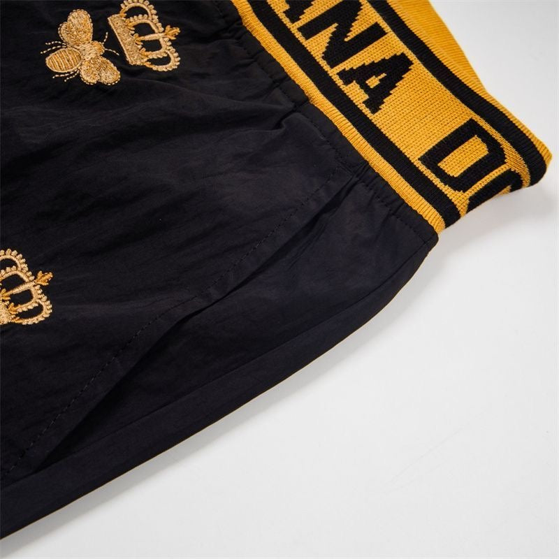 Dolce & Gabbana DG Colorblock Graphic Print Beach Shorts
