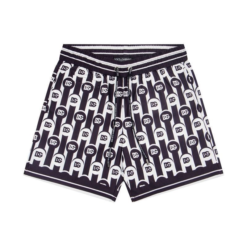 Dolce & Gabbana DG Colorblock Graphic Print Beach Shorts