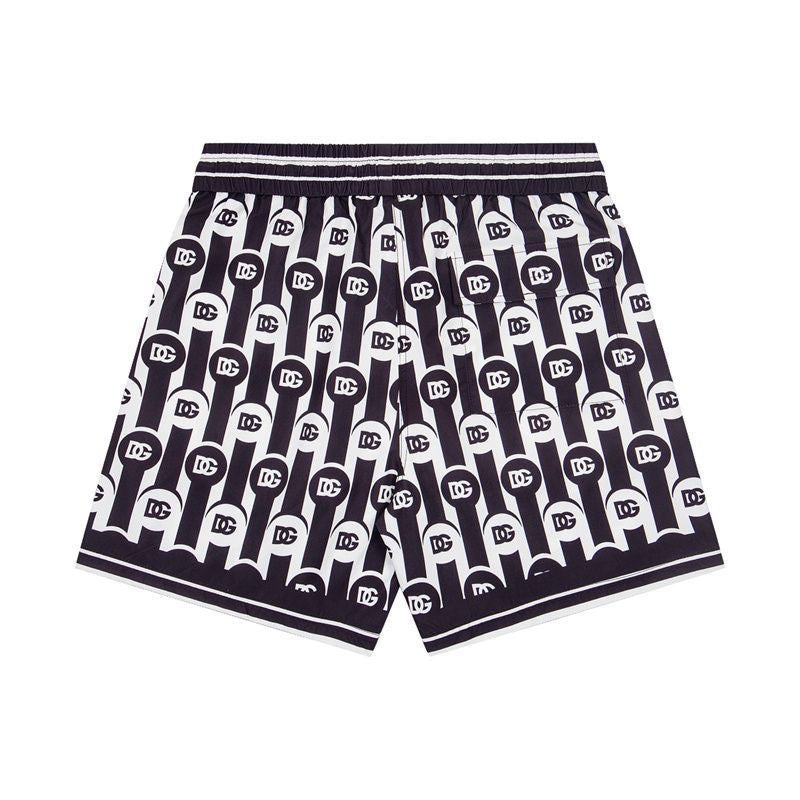 Dolce & Gabbana DG Colorblock Graphic Print Beach Shorts