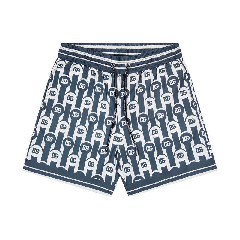 Dolce & Gabbana DG Colorblock Graphic Print Beach Shorts