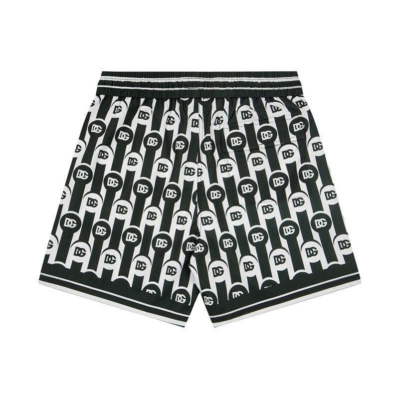 Dolce & Gabbana DG Colorblock Graphic Print Beach Shorts
