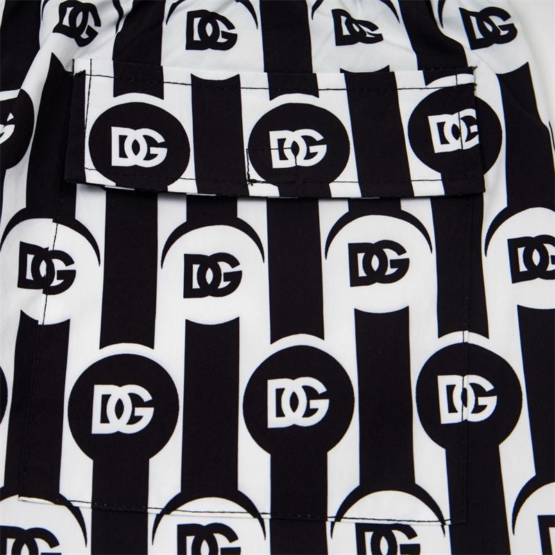 Dolce & Gabbana DG Colorblock Graphic Print Beach Shorts