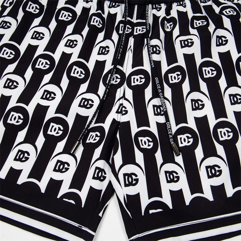 Dolce & Gabbana DG Colorblock Graphic Print Beach Shorts