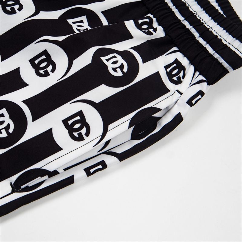 Dolce & Gabbana DG Colorblock Graphic Print Beach Shorts
