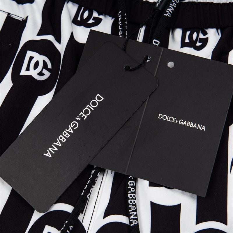 Dolce & Gabbana DG Colorblock Graphic Print Beach Shorts