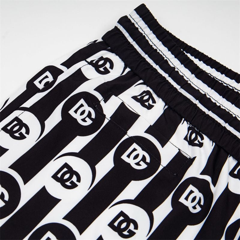 Dolce & Gabbana DG Colorblock Graphic Print Beach Shorts