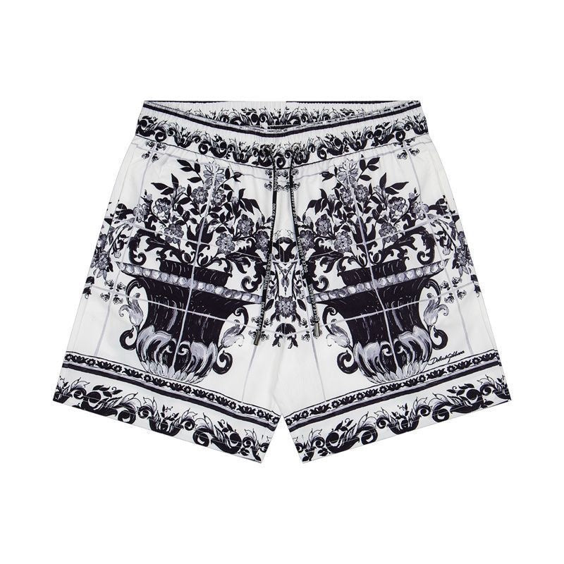 Dolce & Gabbana DG Colorblock Graphic Print Beach Shorts