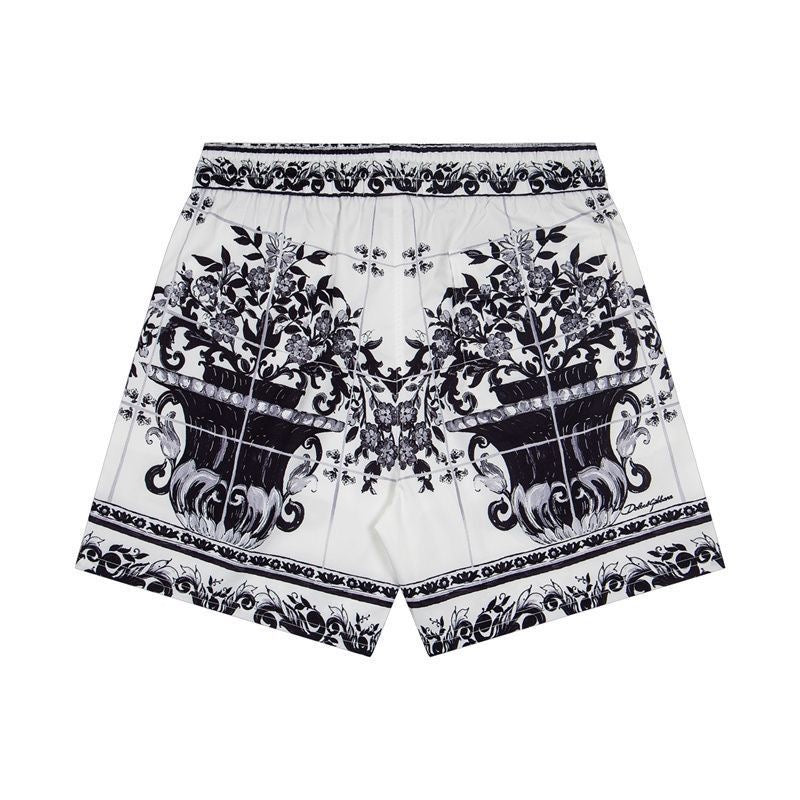 Dolce & Gabbana DG Colorblock Graphic Print Beach Shorts