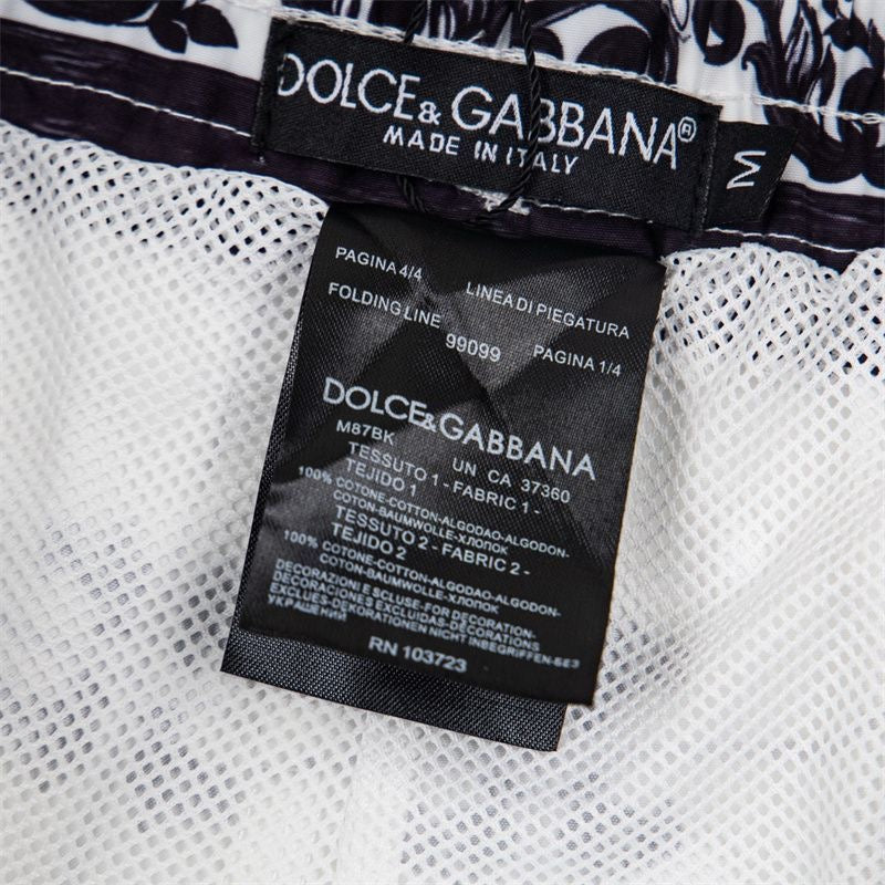 Dolce & Gabbana DG Colorblock Graphic Print Beach Shorts