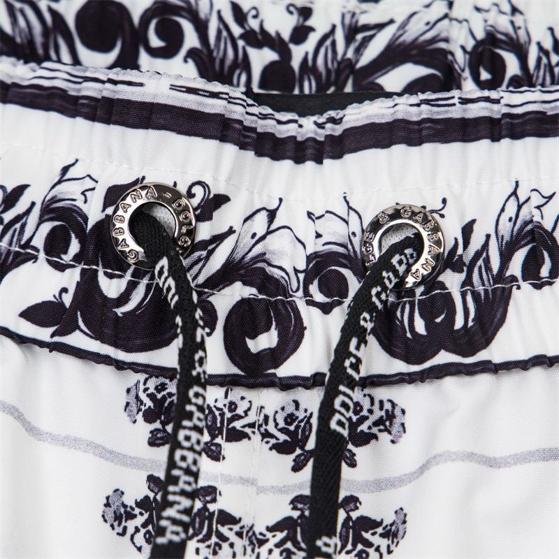 Dolce & Gabbana DG Colorblock Graphic Print Beach Shorts