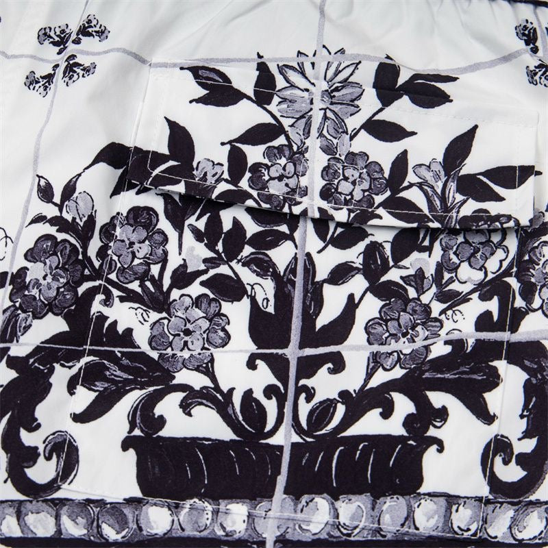 Dolce & Gabbana DG Colorblock Graphic Print Beach Shorts