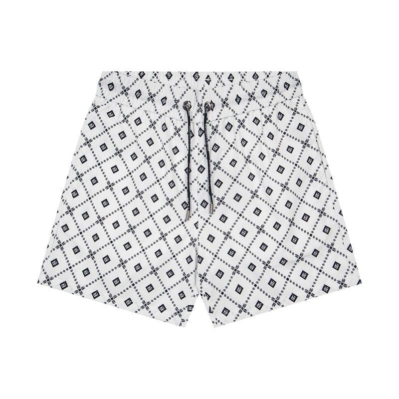 Dolce & Gabbana DG Colorblock Graphic Print Beach Shorts