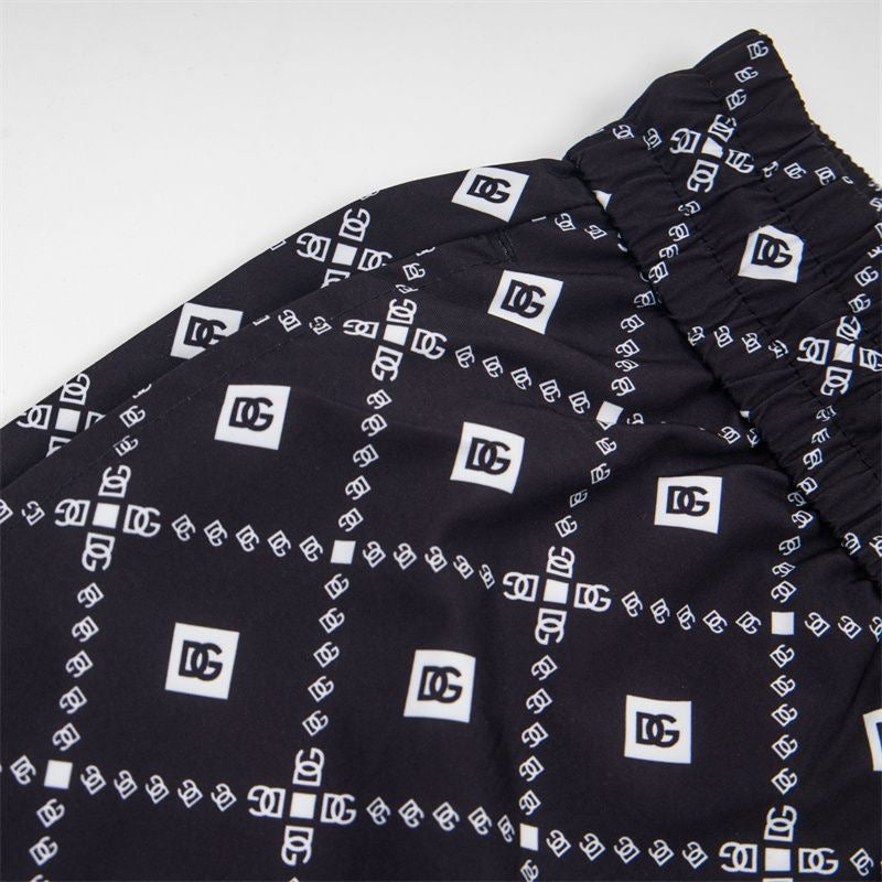 Dolce & Gabbana DG Colorblock Graphic Print Beach Shorts