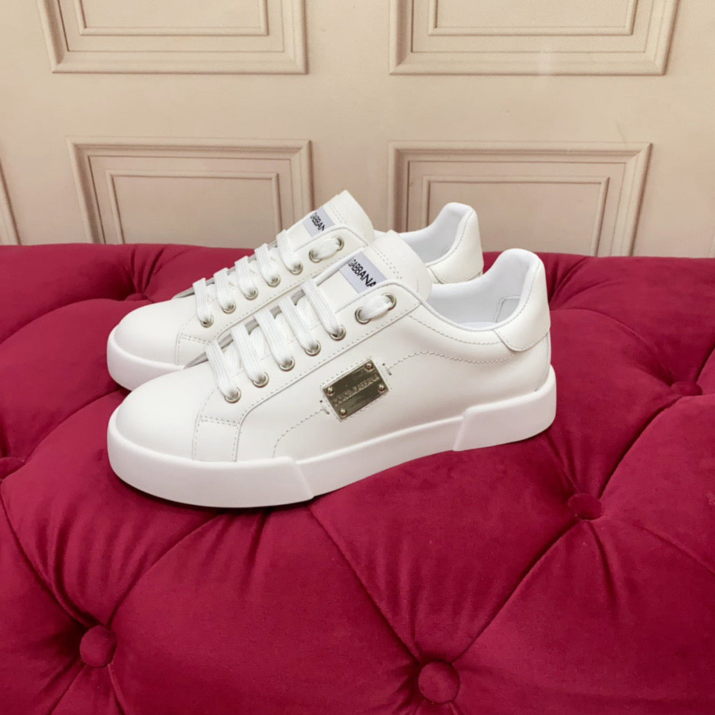 Dolce & Gabbana Portofino Graffiti Sneakers – Unisex Couple's Luxury Casual Shoes