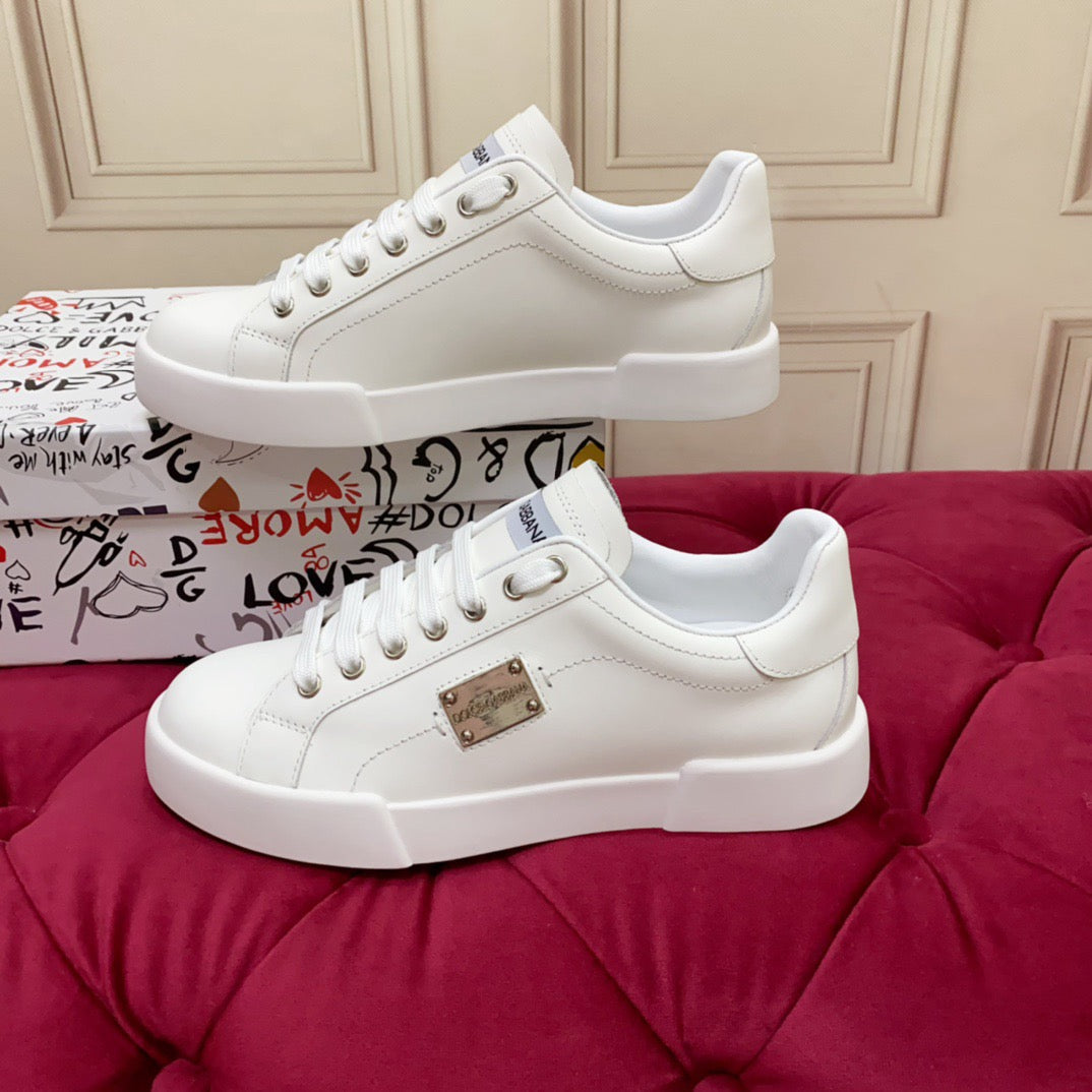 Dolce & Gabbana Portofino Graffiti Sneakers – Unisex Couple's Luxury Casual Shoes