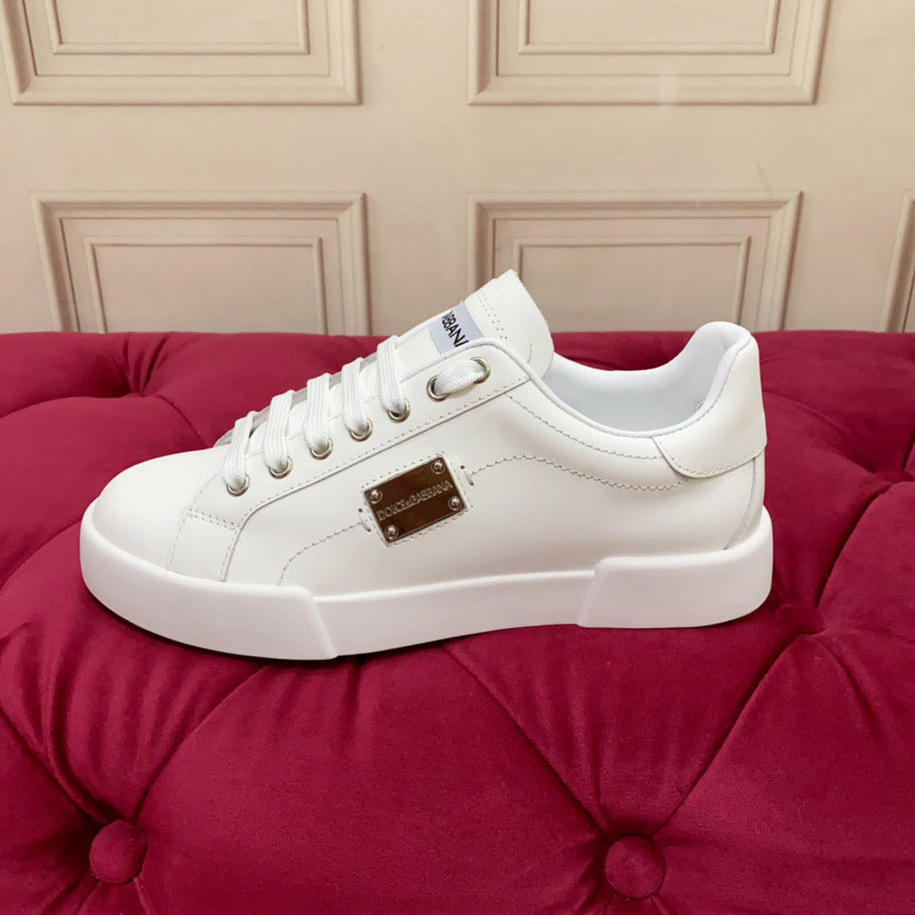 Dolce & Gabbana Portofino Graffiti Sneakers – Unisex Couple's Luxury Casual Shoes