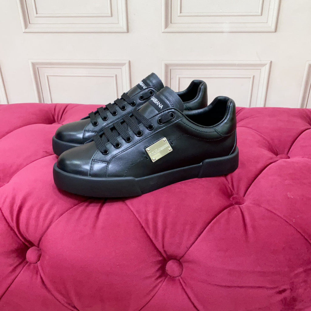 Dolce & Gabbana Portofino Graffiti Sneakers – Unisex Couple's Luxury Casual Shoes