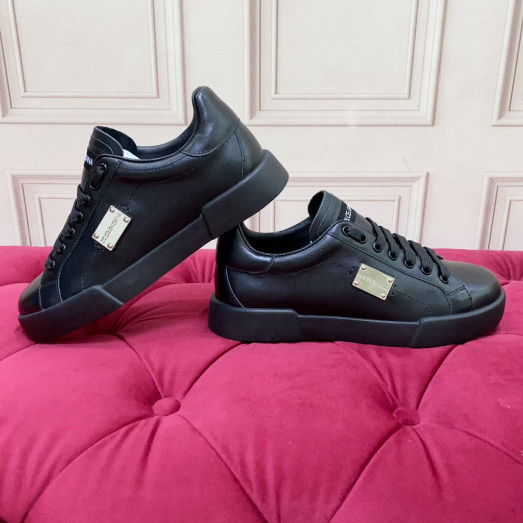 Dolce & Gabbana Portofino Graffiti Sneakers – Unisex Couple's Luxury Casual Shoes