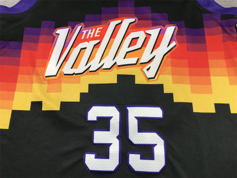 Men's Phoenix Suns Kevin Durant #35 Black Swingman Jerseys - City Edition