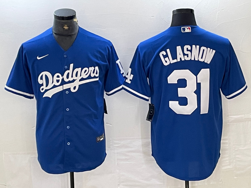 Men's Los Angeles Dodgers Tyler Glasnow #31 Blue Replica Player Jerseys