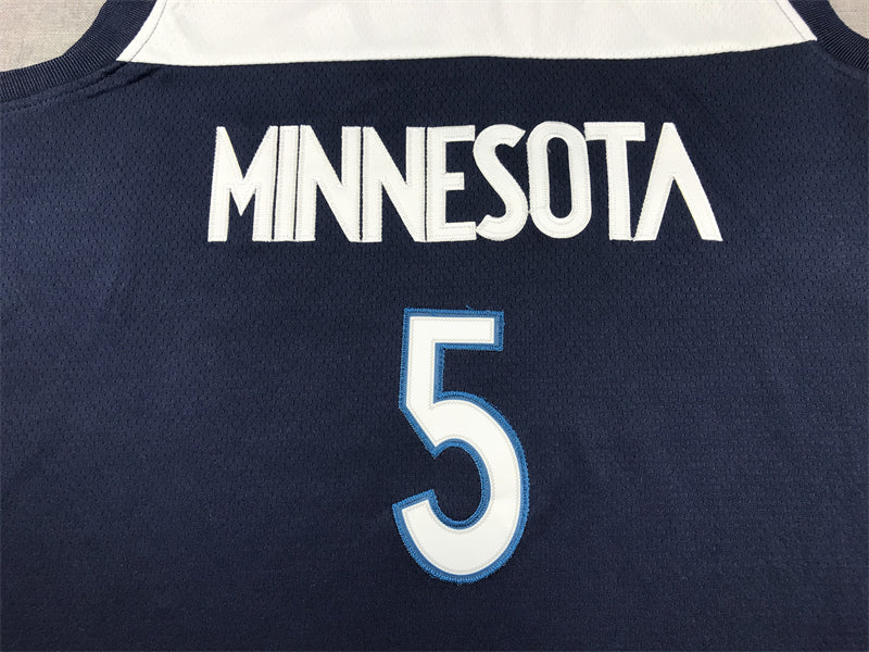 Men's Minnesota Timberwolves Anthony Edwards #5 Navy Swingman Jerseys - Icon Edition