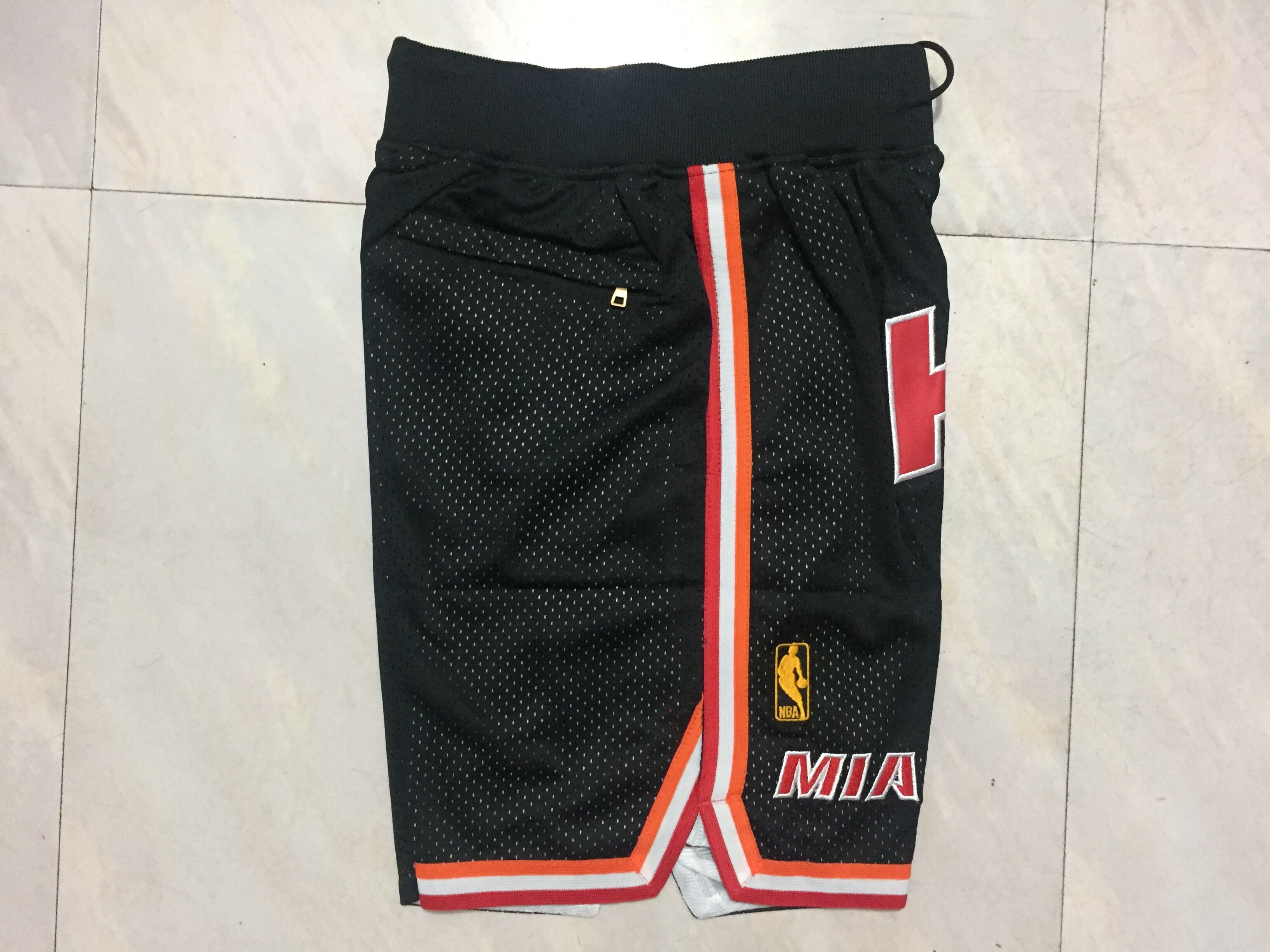 Men's Miami Heat Black Basketball Shorts1