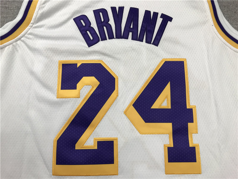 Men's Kobe Bryant Los Angeles Lakers #24 NBA Classics Retro Jerseys - White