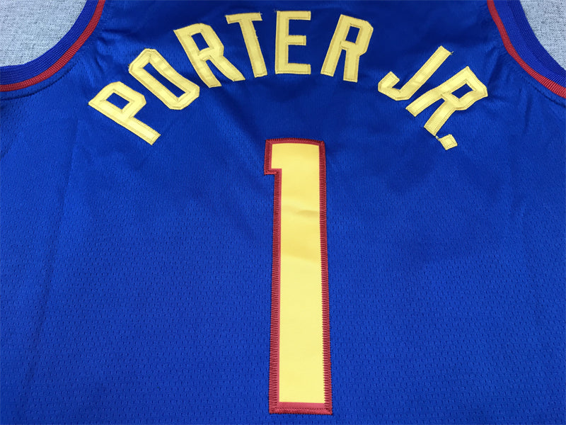 Men's Denver Nuggets Michael Porter Jr. #1 Blue 2022/23 Swingman Jerseys - Statement Edition