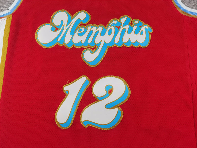 Men's Memphis Grizzlies Ja Morant #12 Red 2024/25 Swingman Player Jerseys - City Edition