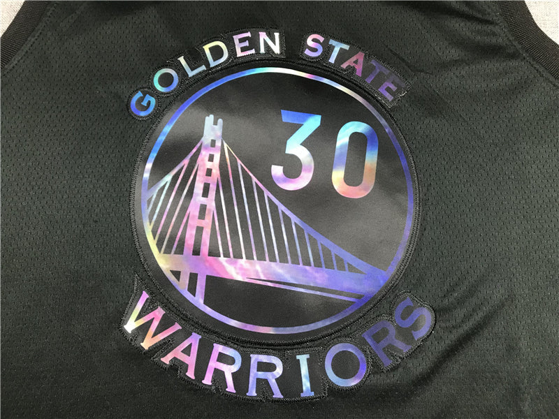 Men's Golden State Warriors Stephen Curry #30 NBA Black Fast Break Replica Jerseys
