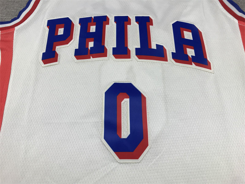 Men's Philadelphia 76ers Tyrese Maxey White Fastbreak Replica Player Jerseys