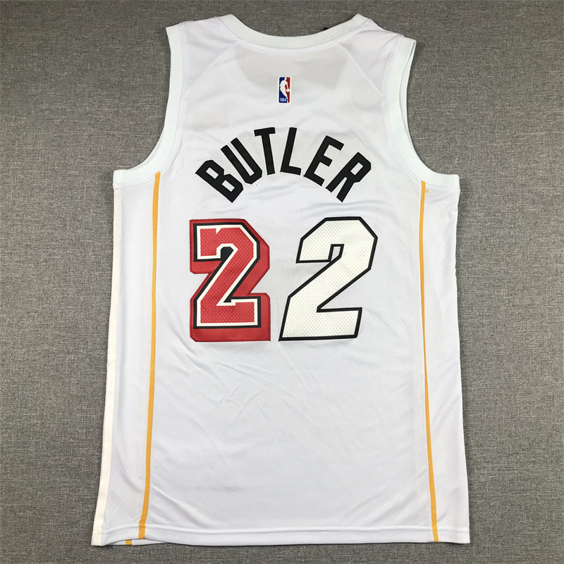 Men's Miami Heat Jimmy Butler Nike White 2022/23 Swingman Jerseys - City Edition