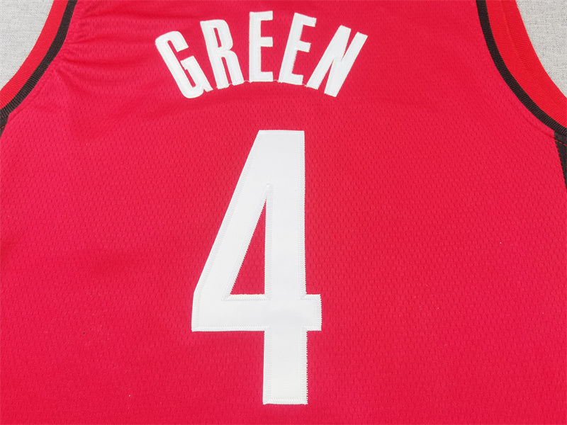 Men's Houston Rockets Jalen Green #4 Red Swingman Jerseys - Icon Edition