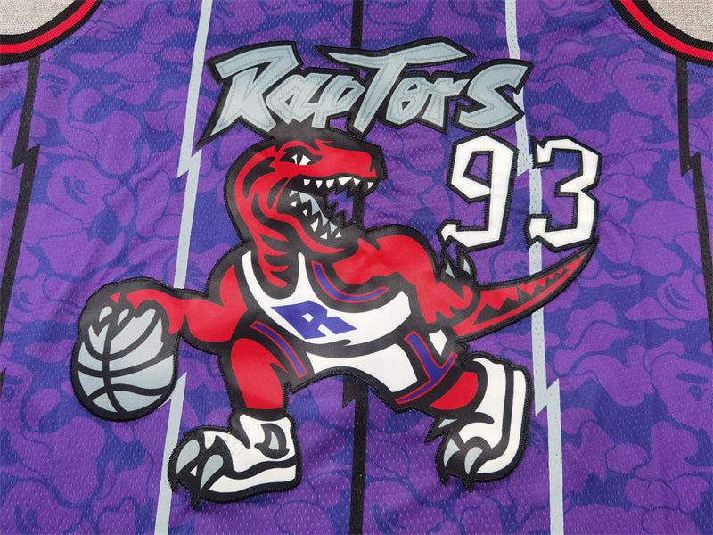 Men's Toronto Raptors BAPE #93 Purple 1998/99 Hardwood Classics Swingman Jerseys